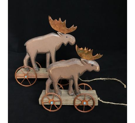 vianočná dekorácia, los, jeleň, drevený jeleň