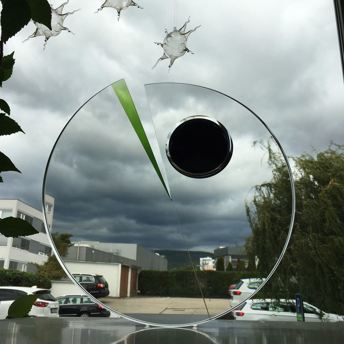 Milan Hujsa, sklo plastika, rybie oko, glass sculpture