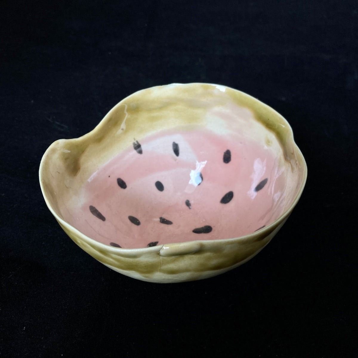Keramická šálka a miska - melón miska