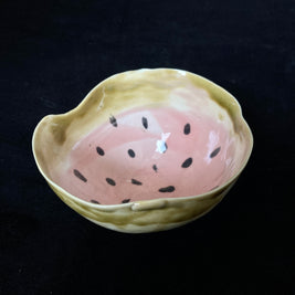 Keramická šálka a miska - melón miska