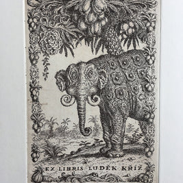Peter Kľúčik, EX LIBRIS LUDĚK KŘÍŽ, Slon