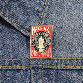 Odznak MAKE ART, NOT WAR