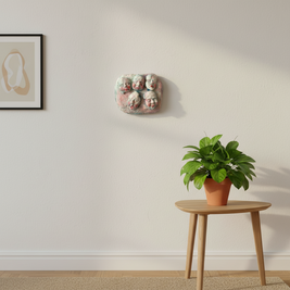 Magis Art Shop clay composition wall sculpture Tváre II by Róbert Szittay featuring multiple expressive faces