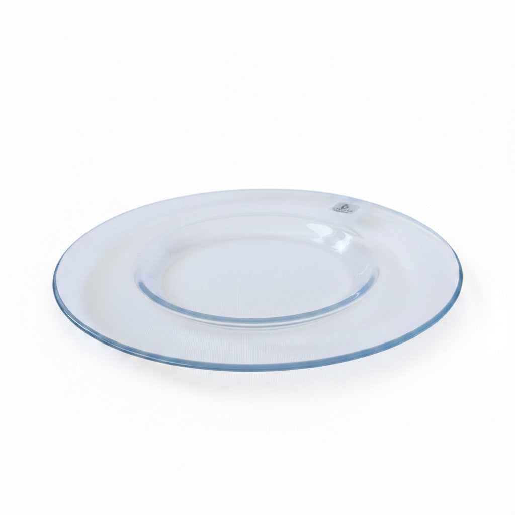 Magis Art Shop clear glass decorative plate for serving small desserts, 23 cm diameter