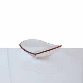 Magis Art Shop large deep glass bowl with a stylish orange rim, perfect for fruit or as a decorative centerpiece.