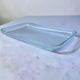 Magis Art Shop rectangular clear glass serving bowl for snacks, fruit, or desserts, 35x20 cm