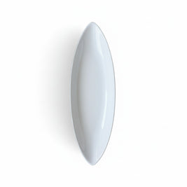 Magis Art Shop white ceramic boat-shaped serving bowl, 26x8 cm, minimalist design for elegant table presentation.