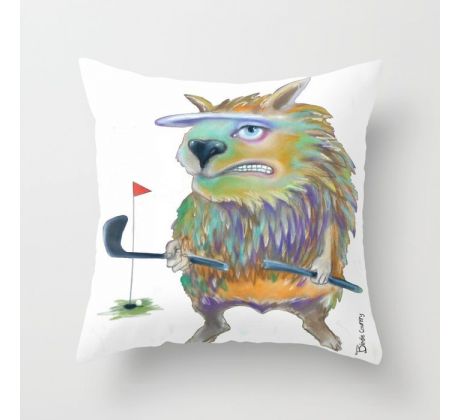 Angry Golfer Pillow