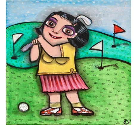 Golfing girl II