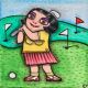 Golfing girl II