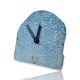 Keramické hodiny stojace, modro-biela kvetinová dekorácia