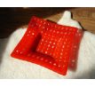 Ručne robená misa červená s dierkam