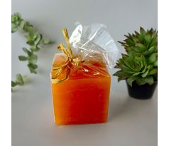 Sviečka kocka oranžová