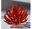 plastika šamotová hliny Morská anemonka, socha červená, socha do záhrady