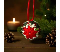 Vianočná guľa Patchwork