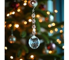 Sklená vianočná guľa na retiazke