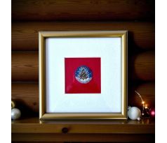 Obrázok s vianočným motívom - výšivka