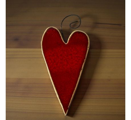 Malé keramické srdce na zavesenie