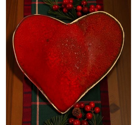 Keramický tanierik v tvare srdca