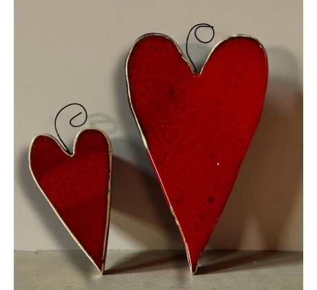 Veľké keramické srdce na zavesenie