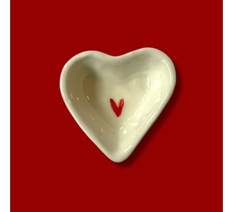 Keramické srdce miska