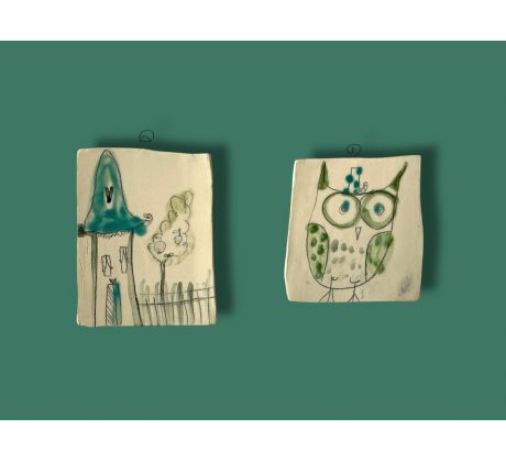 Keramický obrázok na stenu