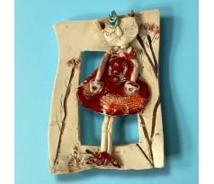 Mačička - Keramický obrázok