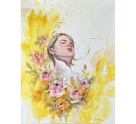 Jane Beata, Portrét s ružami