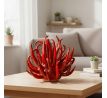plastika šamotová hliny Morská anemonka, socha červená, socha do záhrady