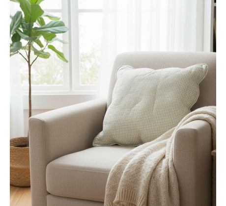 Vankúš s drobným vzorom