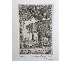 Peter Kľúčik, EX LIBRIS LUDĚK KŘÍŽ, Slon
