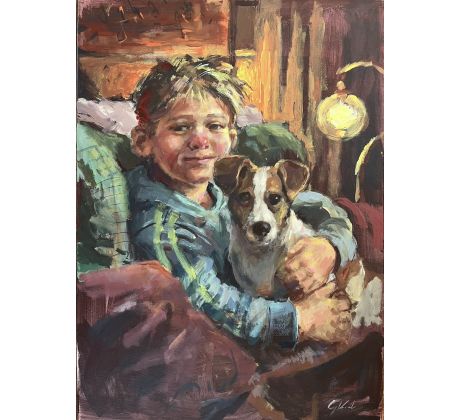 Gabriel Kurák Chlapec so psíkom