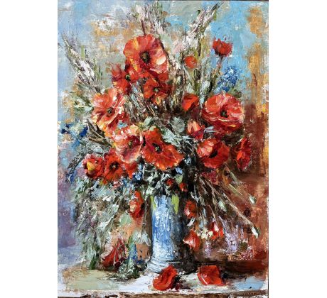 Igor Navrotskyi, Kvety Maky v modrej váze