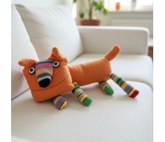 Soňa Mrázová Ručne šitý psík oranžový