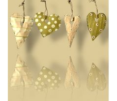 Dekorácia srdiečko z plechu