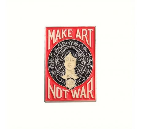Odznak MAKE ART, NOT WAR