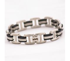 Náramok z ocele trojitý čierny